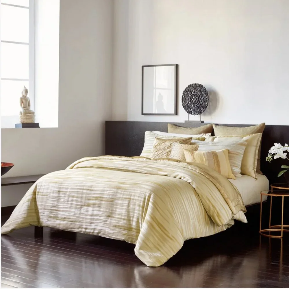 Donna Karan Home Collection Gilded Gold Euro Pillow Sham